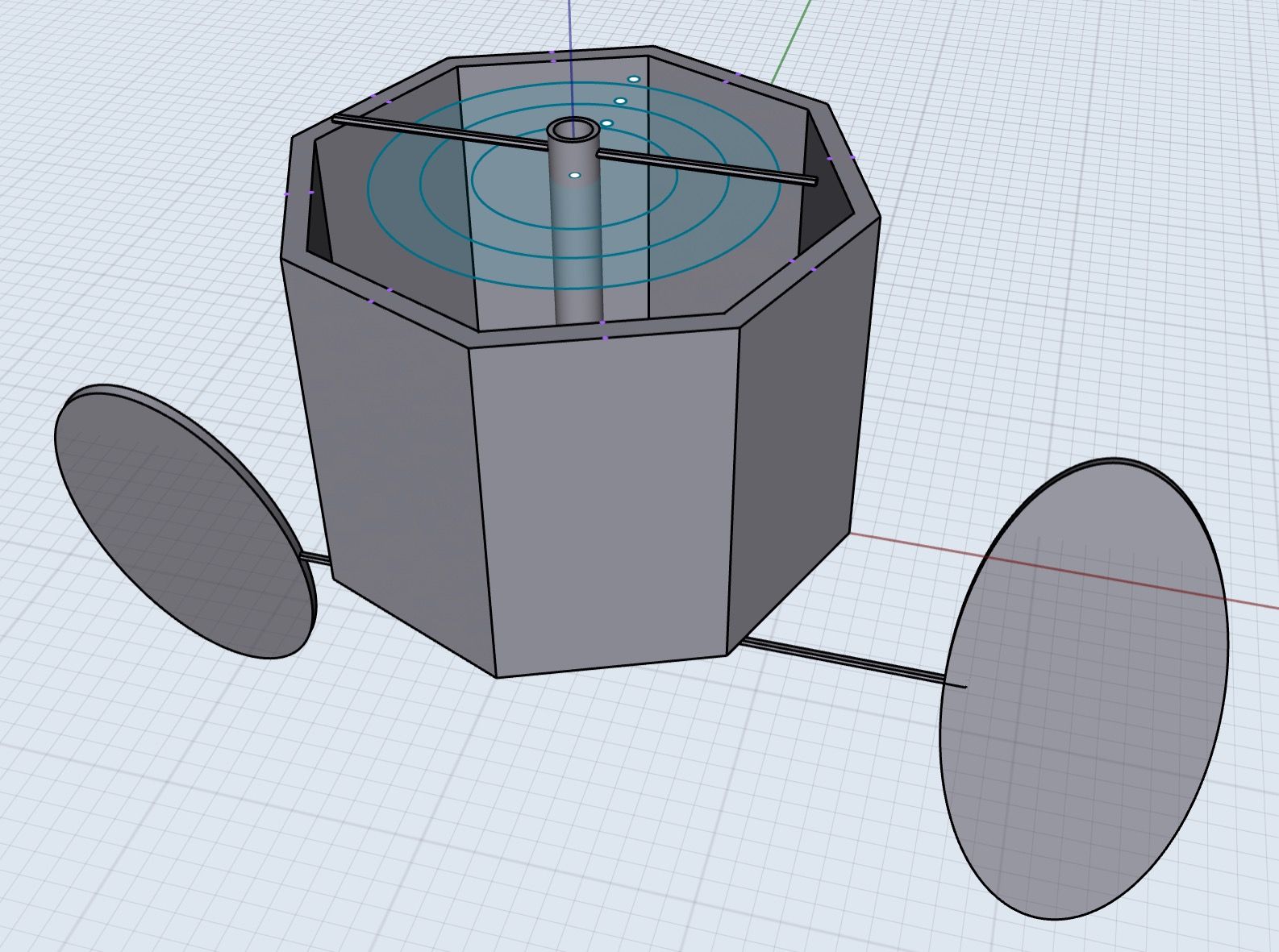 An early model of my 3D printed, wind-powered music box